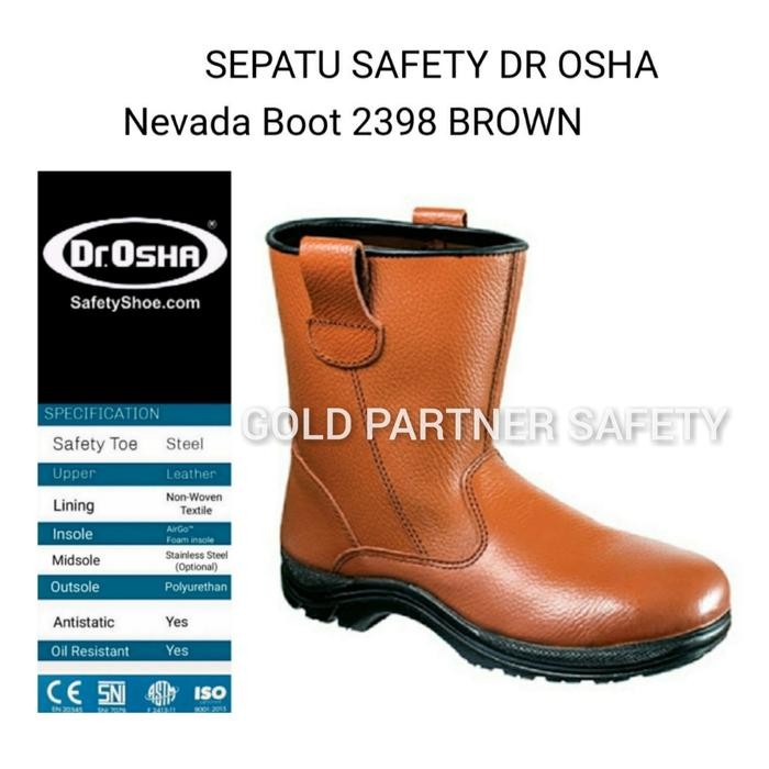 PREMIUM SEPATU SAFETY DR OSHA 2398 NEVADA % ORIGINAL RUBBER SOLE