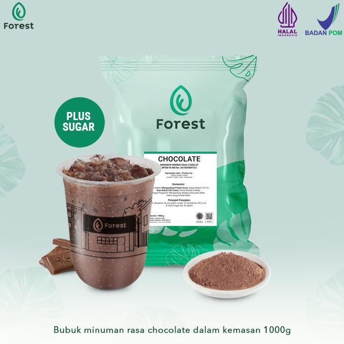 

PREMIUM Bubuk Minuman Coklat RICH CHOCOLATE PLUS GULA Powder 1000 gr - FOREST