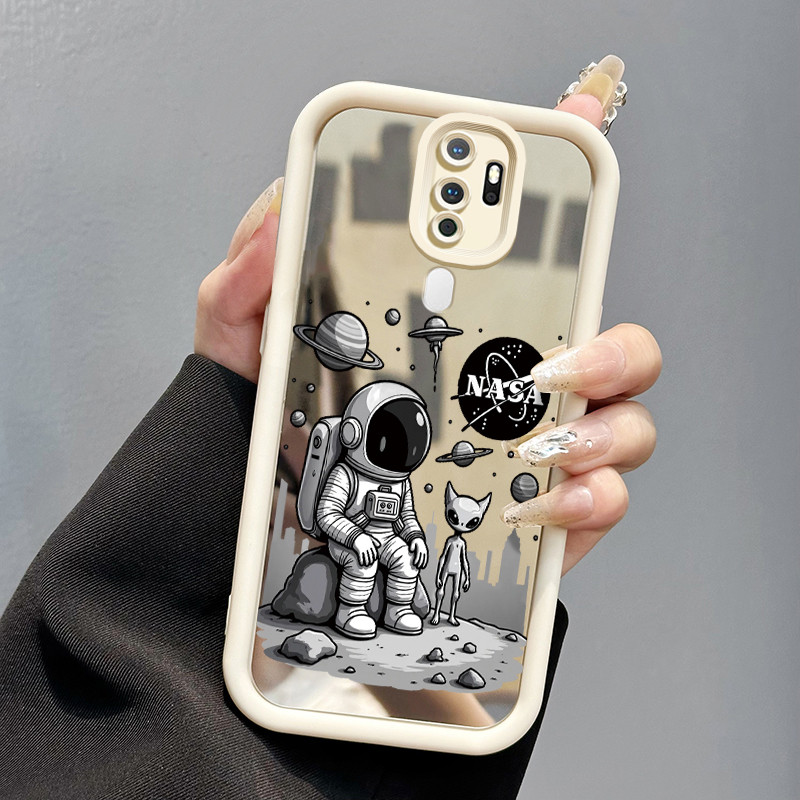 Casing Hp OPPO A5 2020 OPPO A9 2020 Case Casing Softcase astronot luar angkasa Kesing cermin baru HP
