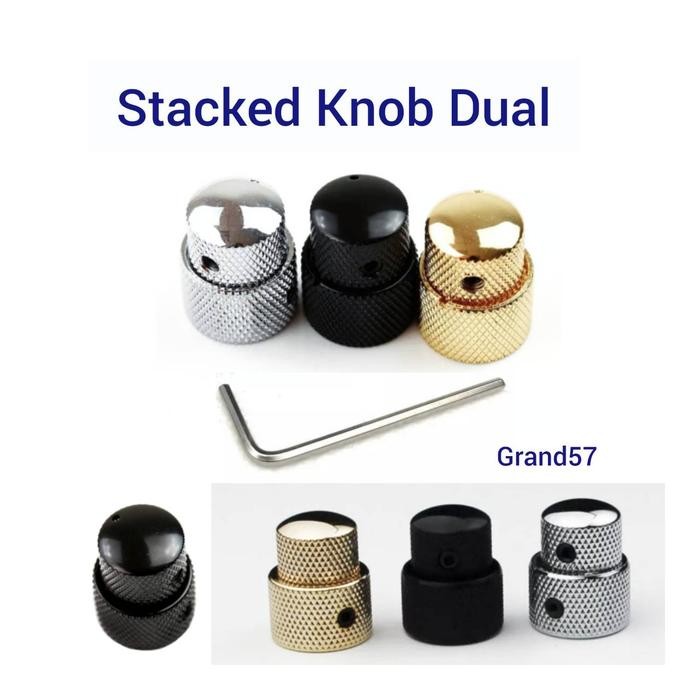 STACKED KNOB POTENSIO BASS TUMPUK SUSUN TINGKAT VOLUME KNOB DOME STACK