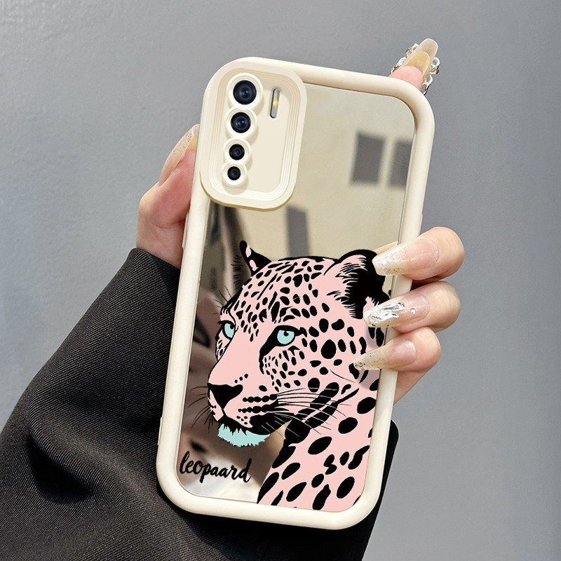 Casing Hp OPPO A91 OPPO F15 OPPO Reno 3 Case Casing Softcase macan tutul Kesing cermin baru HP pelin