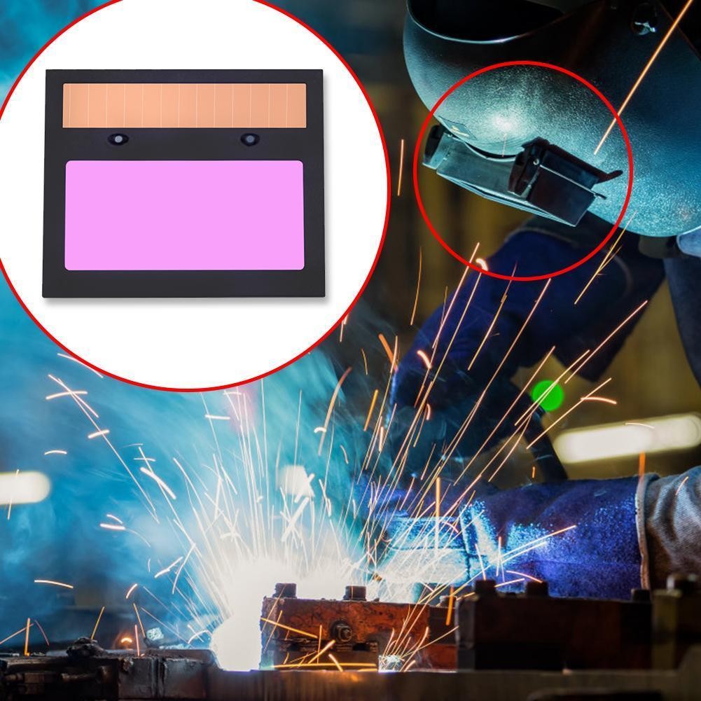 Solar Panel Welding Helmet Eyes Protector Replaceable Welder Helmet Eyes Lens Filter Lcd Dimming