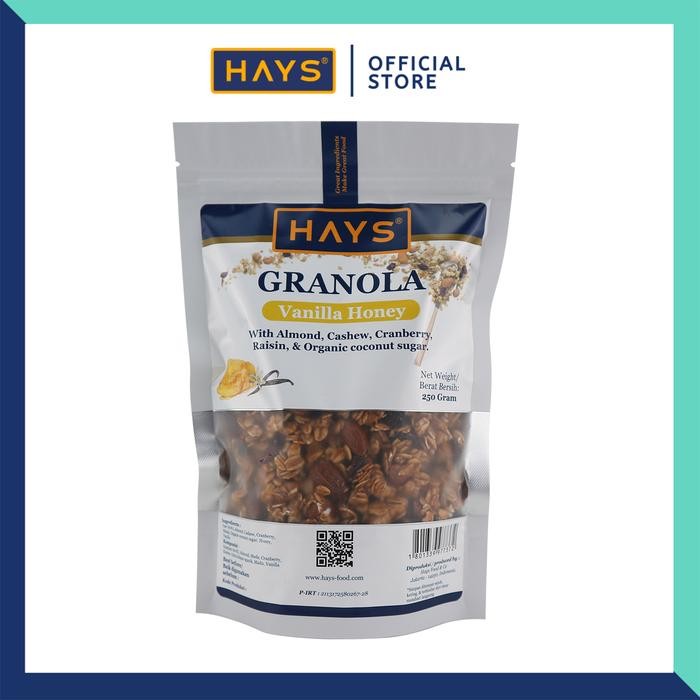 

Hays Granola All Variant 250 Gram Dengan Almond Mede Cranberry Raisin Organic Coconut Sugar 250 G
