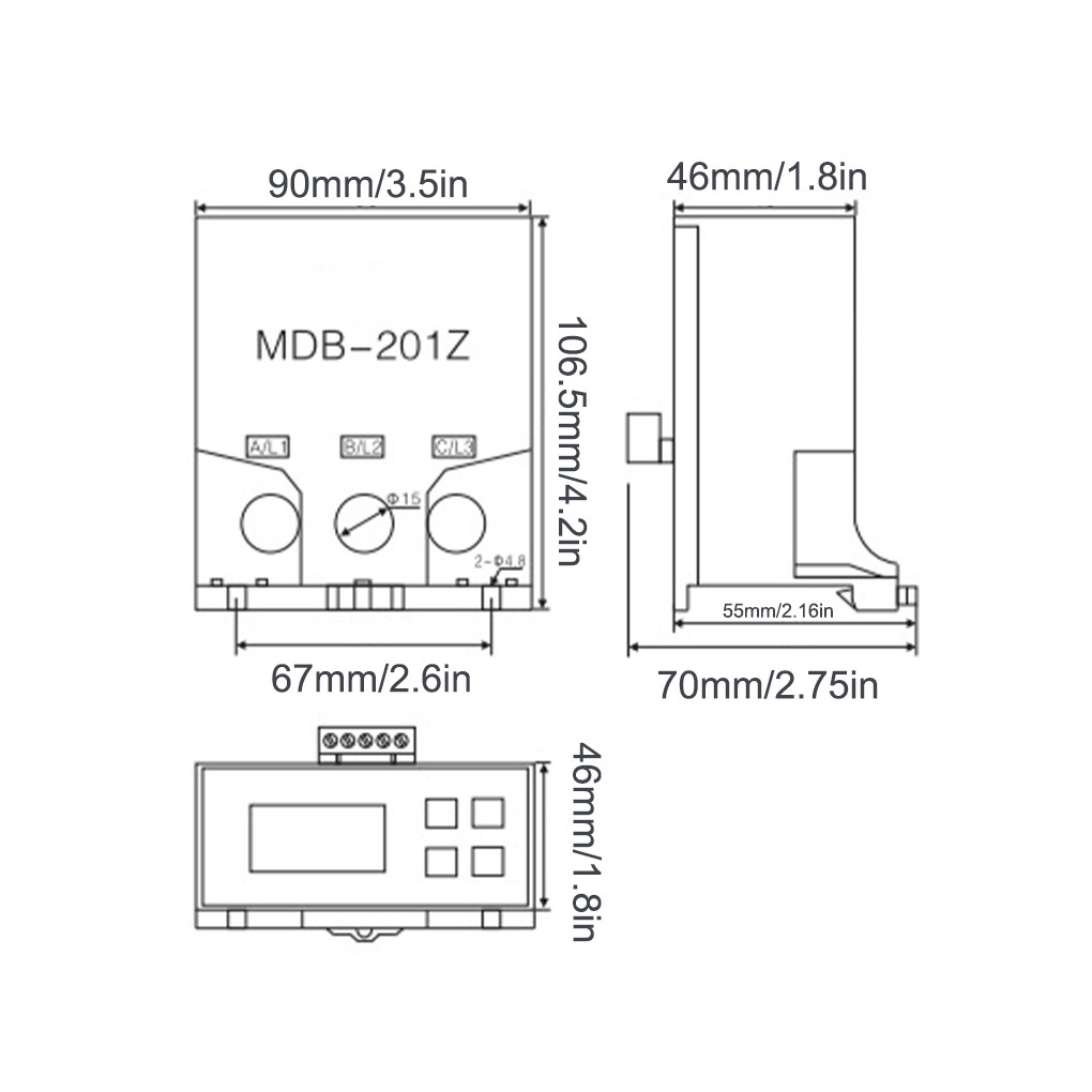 Digital Electric Motor Overload Protector 3-Phase Automatic Manual Rest 2-99A Protection Relay Guide