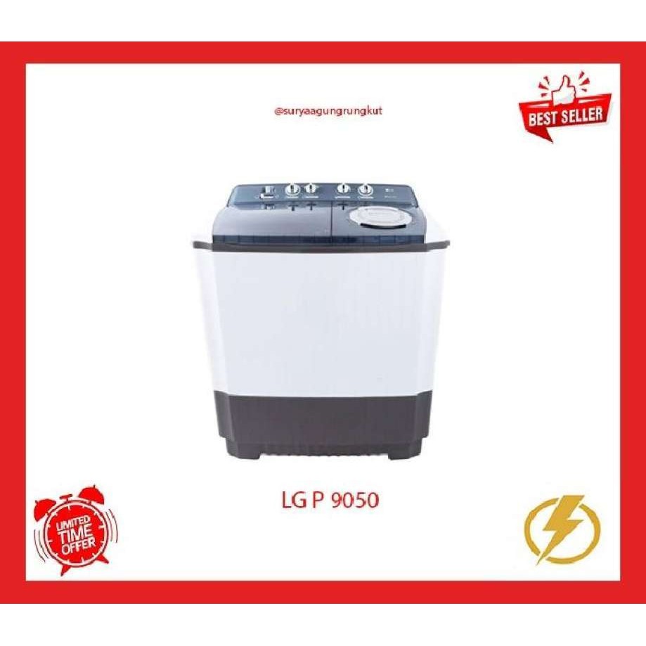 MESIN CUCI LG 2 TABUNG 9 KG LOW WATT - P 9050