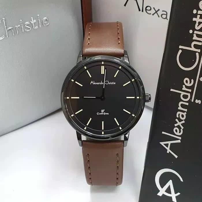 Jam Tangan Wanita Alexandre Christie AC 8492 Black Brown
