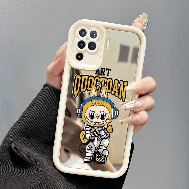 Casing Hp OPPO A94 F19 Pro Reno 5F Reno 5 Lite Case cermin Softcase pelindung Cesing silikon Kesing 