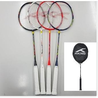 Raket Badminton Hundred Hndrd Powertek 2000 Pro + Tas Kain Serut Original 100% #Gratisongkir