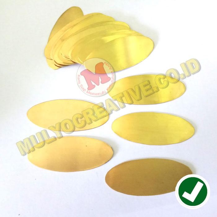 

Plat Potong Kuningan Oval untuk Nama Dada Nametag Polos PREMIUM