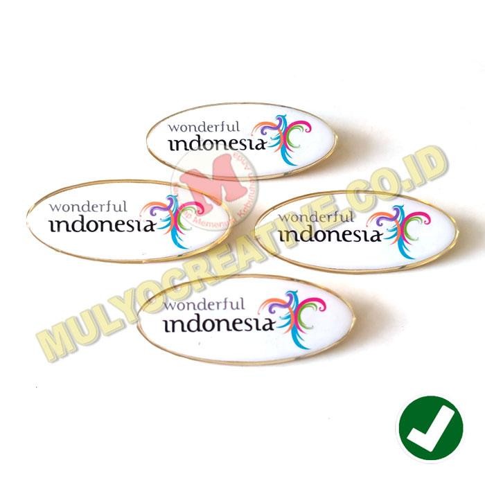 

Pin Logo Wonderful Indonesia Oval Murah Pin Bros Pesona Indonesia PREMIUM
