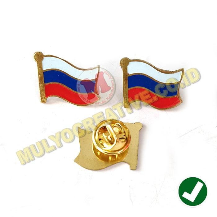 

Pin Bros Bendera Negara Rusia Flag Pin Rusia Bahan Logam Kuningan PREMIUM