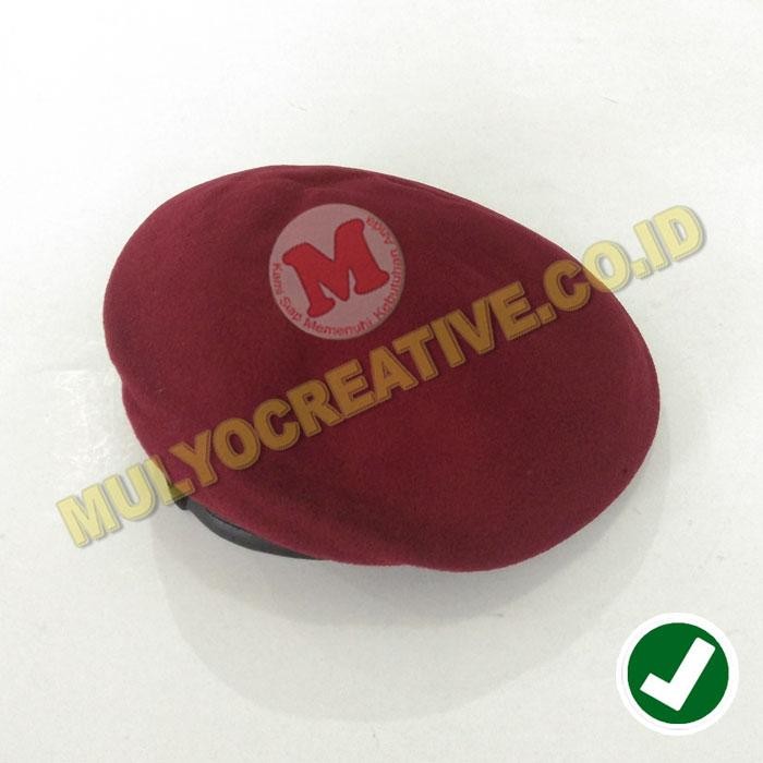 

Topi Baret Warna Merah Maroon - Baret Merah Maroon Murah PREMIUM