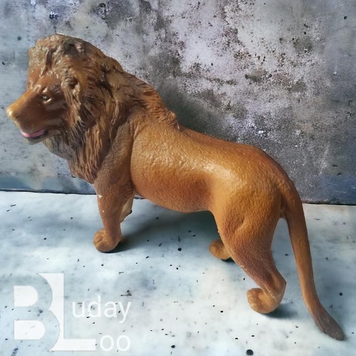 Mainan Binatang Miniatur Hewan Singa Jantan Lion 12 cm Buas Figure