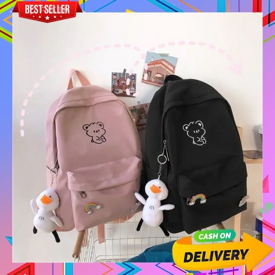 Tas Wanita Dewasa Ransel Sekolah Import Premium Backpack Skolah Muat Banyak Ransl Fashion Wnita Keki