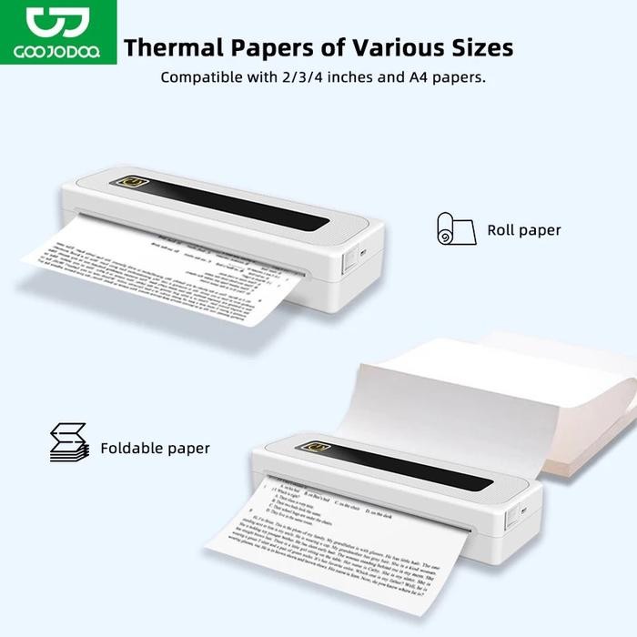 

Goojodoq 210Mm A4 & Paper Roll Thermal Printing Paper Refill For Thermal Printer
