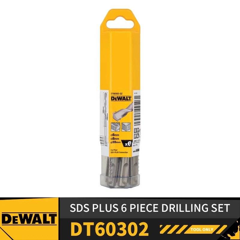 DEWALT DT60302 SDS Plus 6 Piece Drilling Set Power Tool Accessories