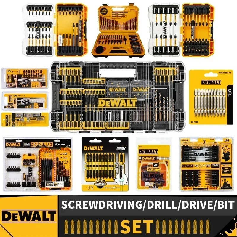 DeWalt Screwdriving Drill Drive Bit Set DWAF120PCSET DWANGFT100SET DWACS65 DT70758 DT70739T DT70735T