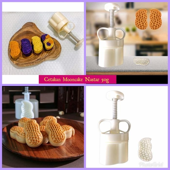 Cetakan Mooncake Nastar 50g/Cetakan Kue Bulan 50g Motif Kacang/Peanut