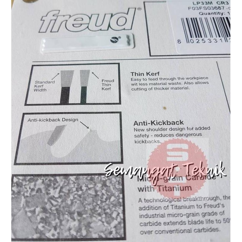 Pisau Gergaji Circular Saw Blade 7" X 24 T Gigi Freud Italy