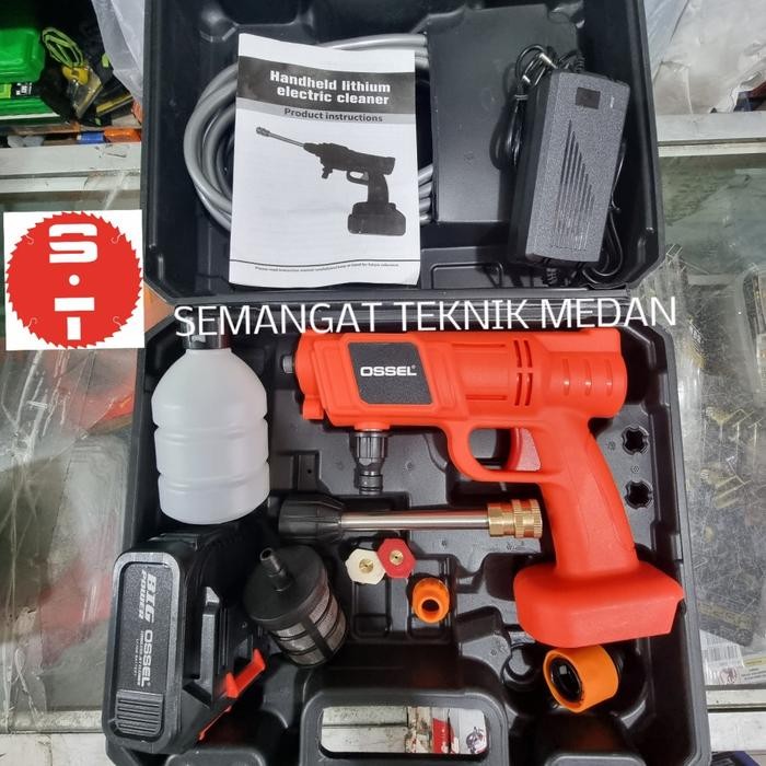 Jet-500 Mesin Cordless Cuci Motor Mobil Jet Cleaner Baterai Set Ossel