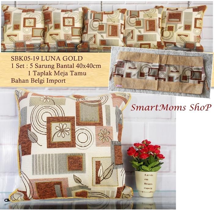 SARUNG BANTAL SOFA KURSI MINIMALIS CANTIK MEWAH LUNA GOLD