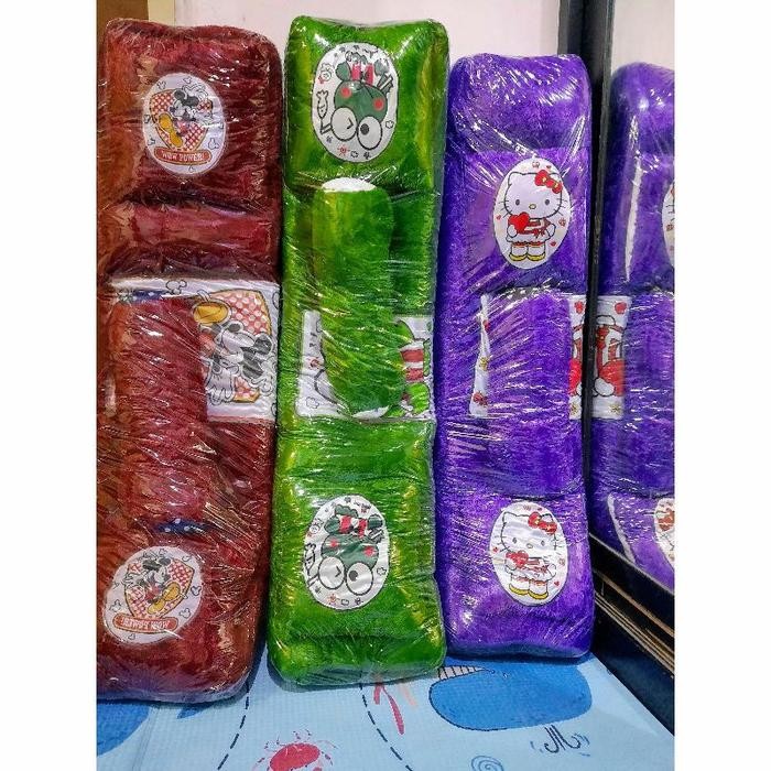 Kasur Lantai Karakter / Surfet Bulu Rasfur Set Bantal Guling