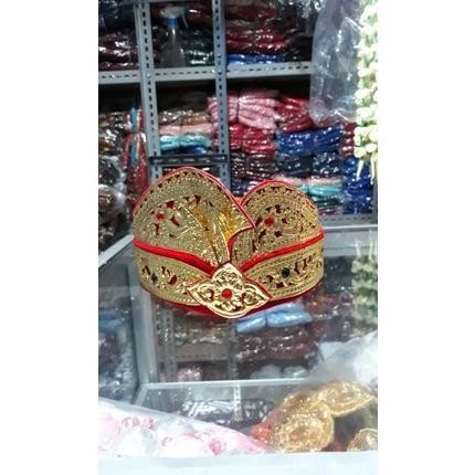 Udeng Bali Kuningan Kain Bludru