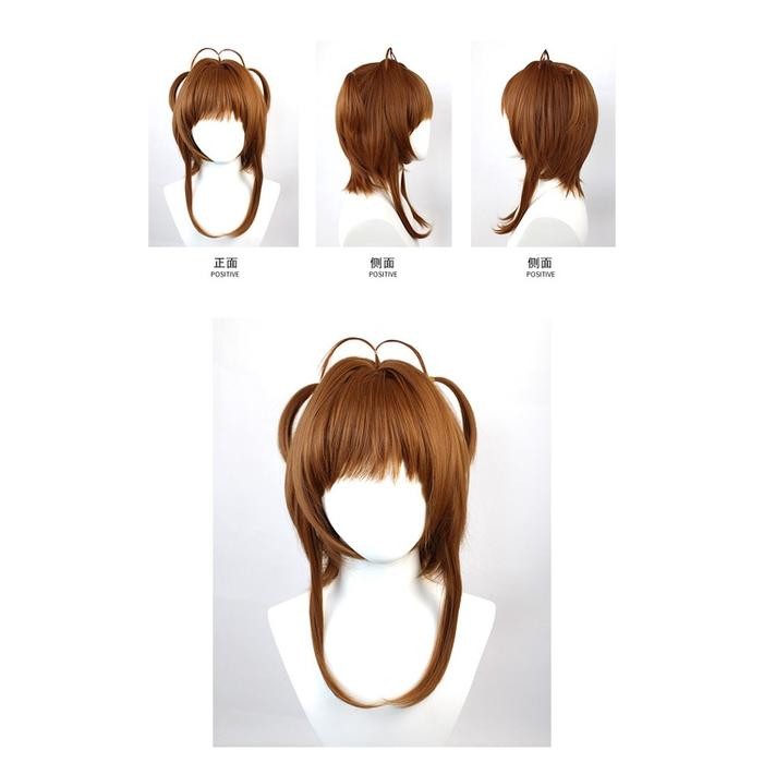 LOL-27 wig cardcaptor sakura kinomoto rambut palsu cosplay karakter anime