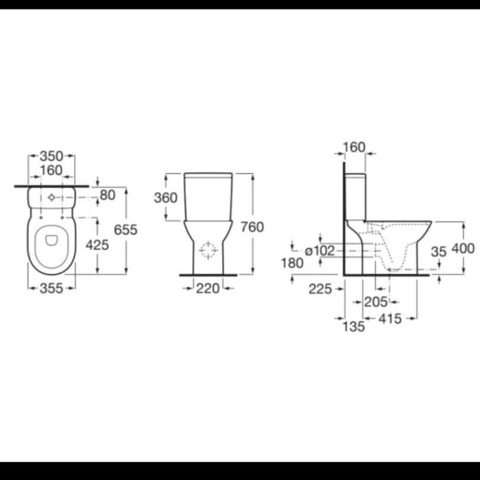 CLOSET DUDUK ROCA DEBBA ROUND RIMLESS CLOSET