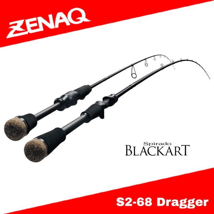 Joran Pancing Zenaq Spinning Rod Spirado Blackart S2-68 Dragger