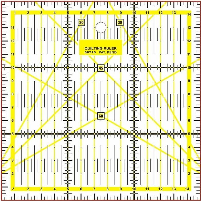 

Quilting Ruler - Penggaris Bahan - Penggaris Jahit ukuran 15cm x 15cm
