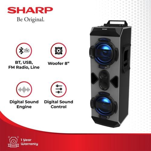 Sharp CBOX GSPRO8SB Audio dan Speaker CBOX-GSPRO8SB GSPRO Series Grey 220 Watt