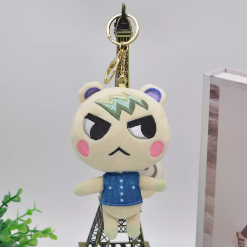 10/15cm Miniso New Animal Crossing Plush Stuffed Keychain Marshal Isabelle Animal Soft Plush Figures
