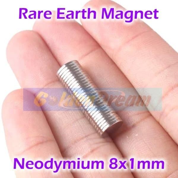 

.........] Strong Magnet Neodymium 8x1mm Silinder Kilap 8x1 mm 8mm x12mm N52