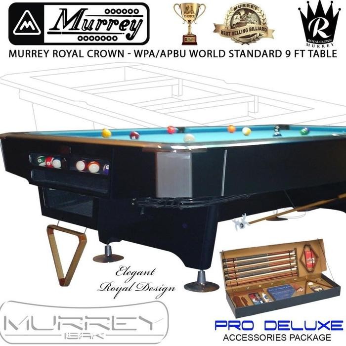 Murrey Royal Crown 9 Ft Pool Table - Meja Biliard Biliar 9 Feet