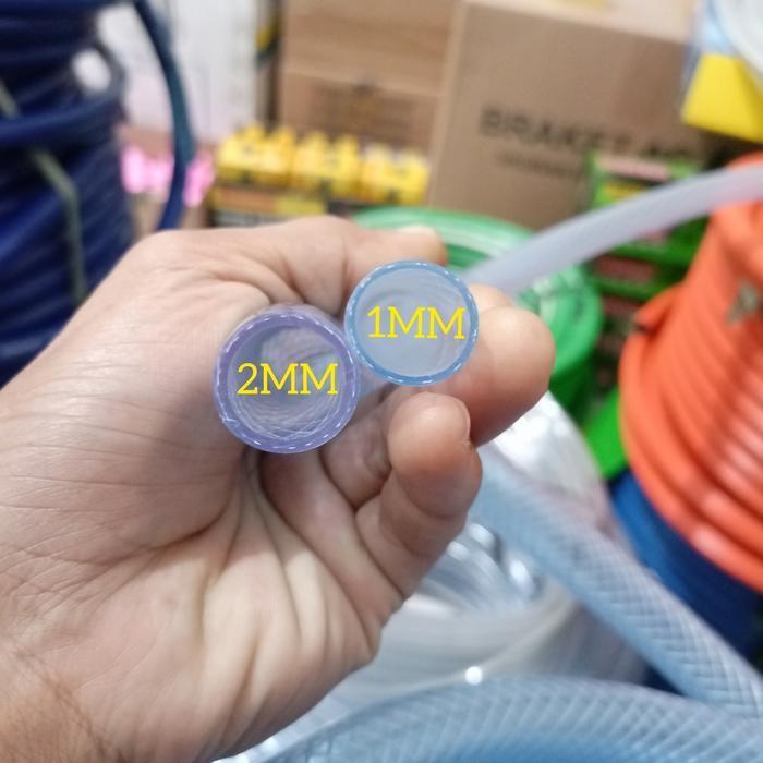 Baru Selang Air 3/4 Inch 2 Mm 100 M Serat Benang Bening Elastis Per Roll Terlaris
