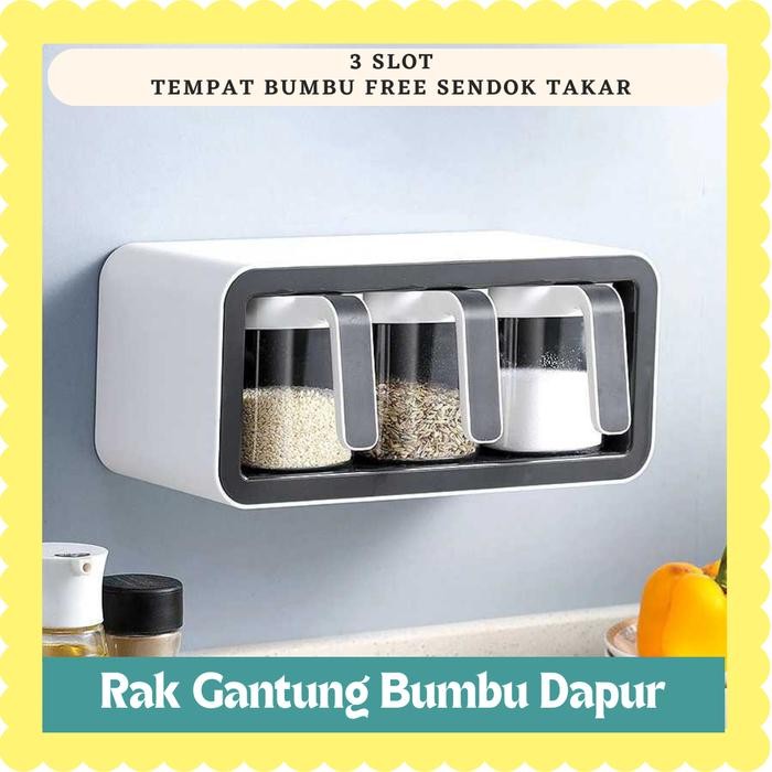 Rak Tempat Bumbu Dapur ECOCO Free Sendok
