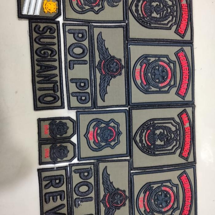 Pol PP Satpol PP Bordir Timbul 3D