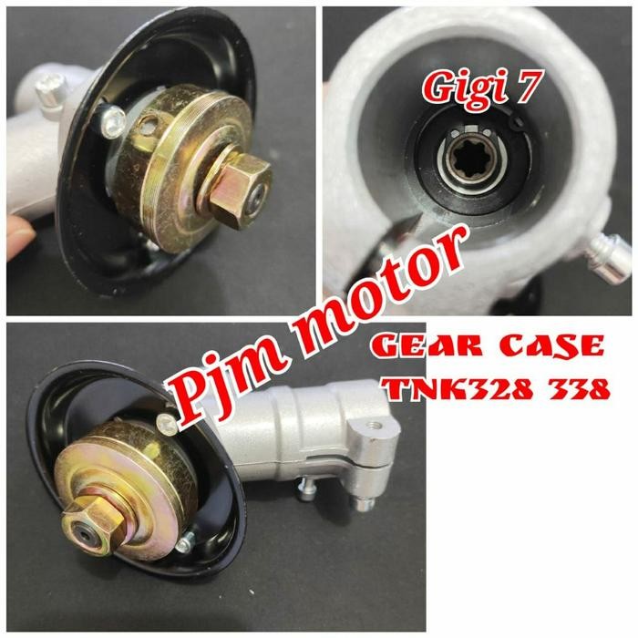 ~~~~~] SEGI 7 TNK 338 MODEL MUR GEAR CASE KEPALA PISAU MESIN POTONG RUMPUT TNK 328 318 338 SILVER