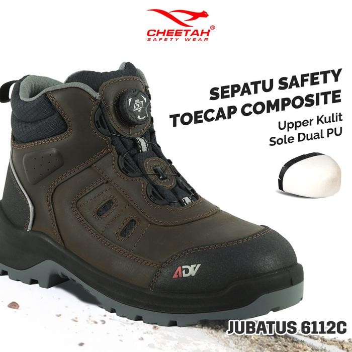 

Terlaris Sepatu Safety Cheetah Adv Jubatus 6112C Twist Lock System (Tls)