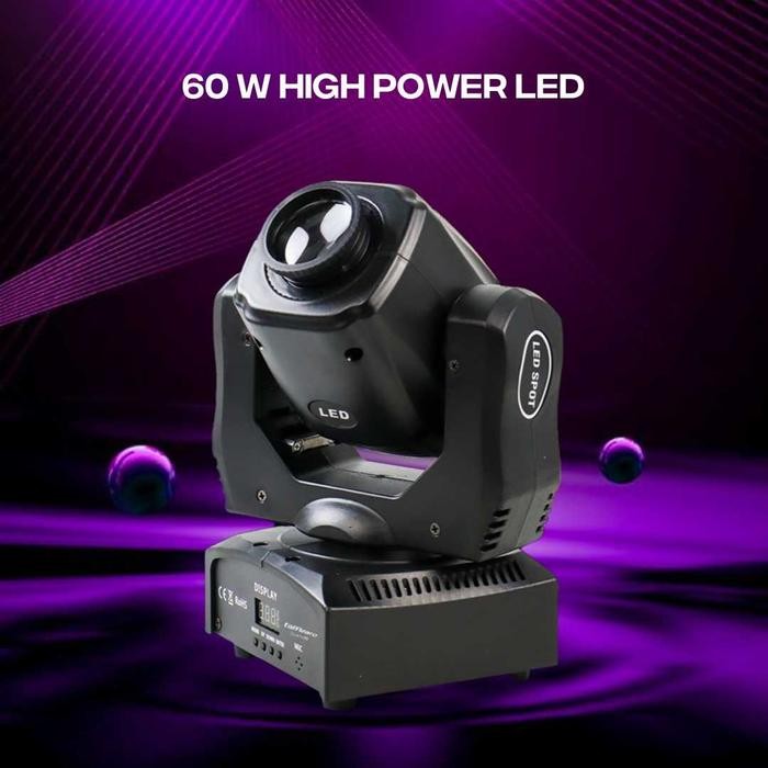 Mini Beam Moving Head 60Watt Fullcolor/Lampu Sorot Panggung Dmx512