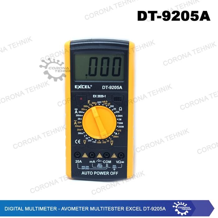 Digital Multimeter - Avometer Multitester Excel Dt-9205A