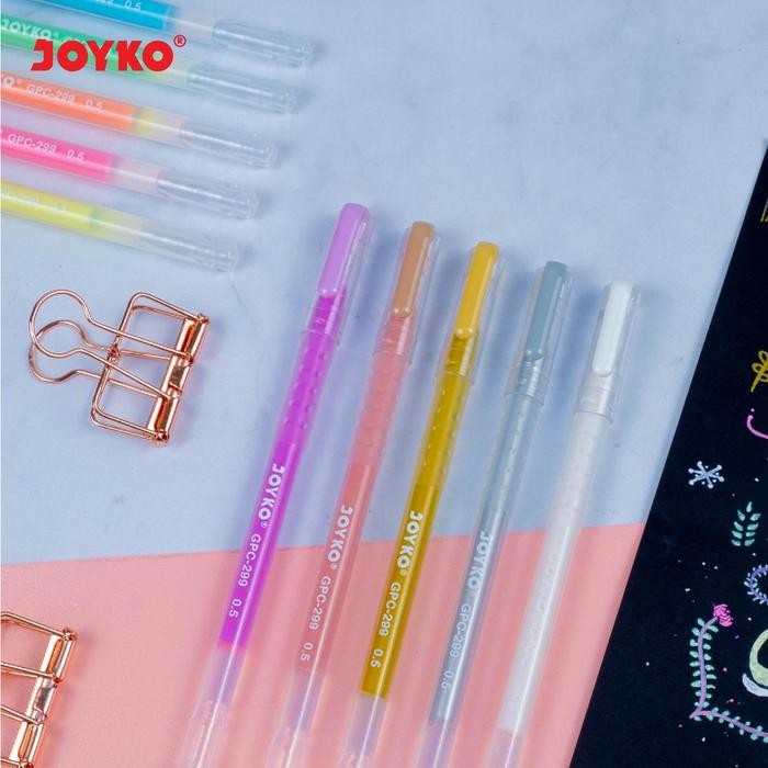 

FLASH SALE PULPEN PREMIUM COLOR GEL PEN 10 WARNA JOYKO GPC-299 SILVER GOLD WHITE