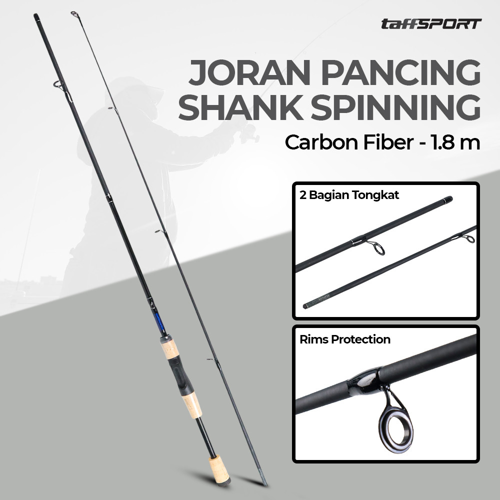 Promo TaffSPORT Joran Pancing Shank Spinning Carbon Fiber 1.8M - TM0156 mancing jadi sat set