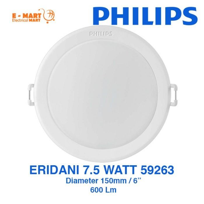 [Allthebest] Downlight LED PHILIPS ERIDANI 7.5W 6inch 7.5 Watt 59263 BESAR D150