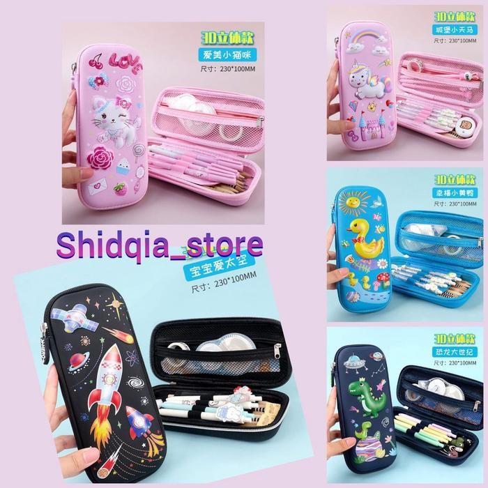 

Tempat Pensil 3D PREMIUM Anak Laki laki Perempuan Kotak Pensil Timbul Alat Tulis Pencil Case Bahan
