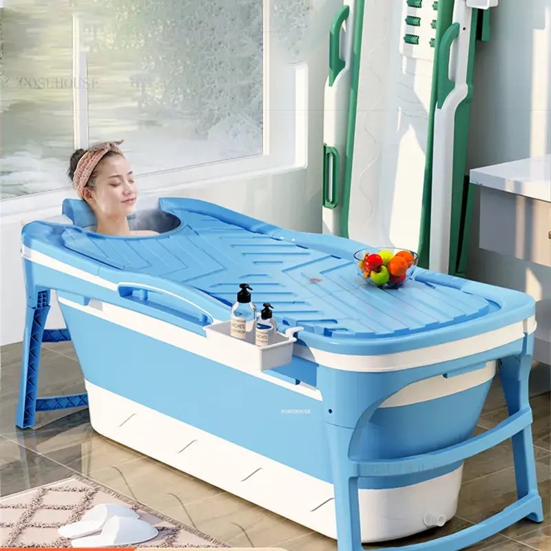 Modern Thickened Adult Full-body Folding Bathtubs Household Portable Bathtub Adult Heating Bathtub