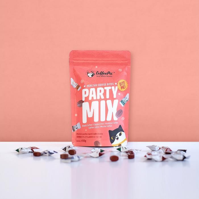 

Coffeepii 5 in 1 Tester Pack Party Mix Coffee Candy Low Sugar Vegan Friendly Import Japan (60pcs)