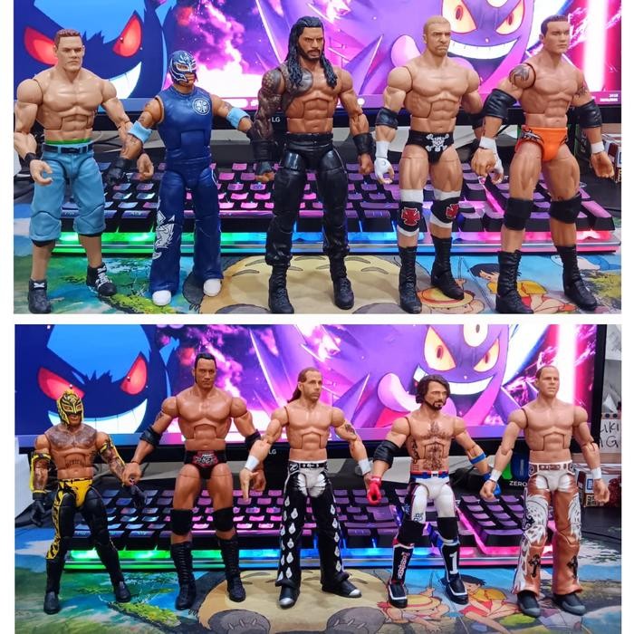 Action Figure Wrestling WWE ALL STAR - JOHN CENA - THE ROCK - TRIPLE H - RANDY ORTON - By Mattel