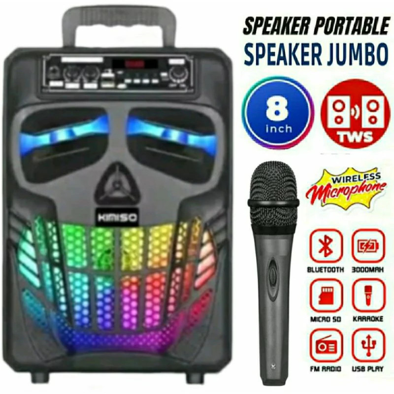 SUPER SUBWOOFER Km-7801 Speaker Subwoofer aktif Super Basss 8.8inc Subwoofer aktif Speaker Subwoofer